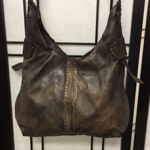 FRYE Samantha Studded Leather Hobo Bag